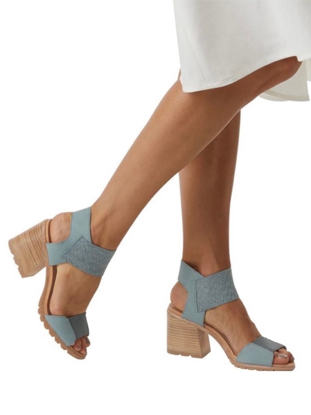 Sorel Nadia Leather Block Heeled Sandal